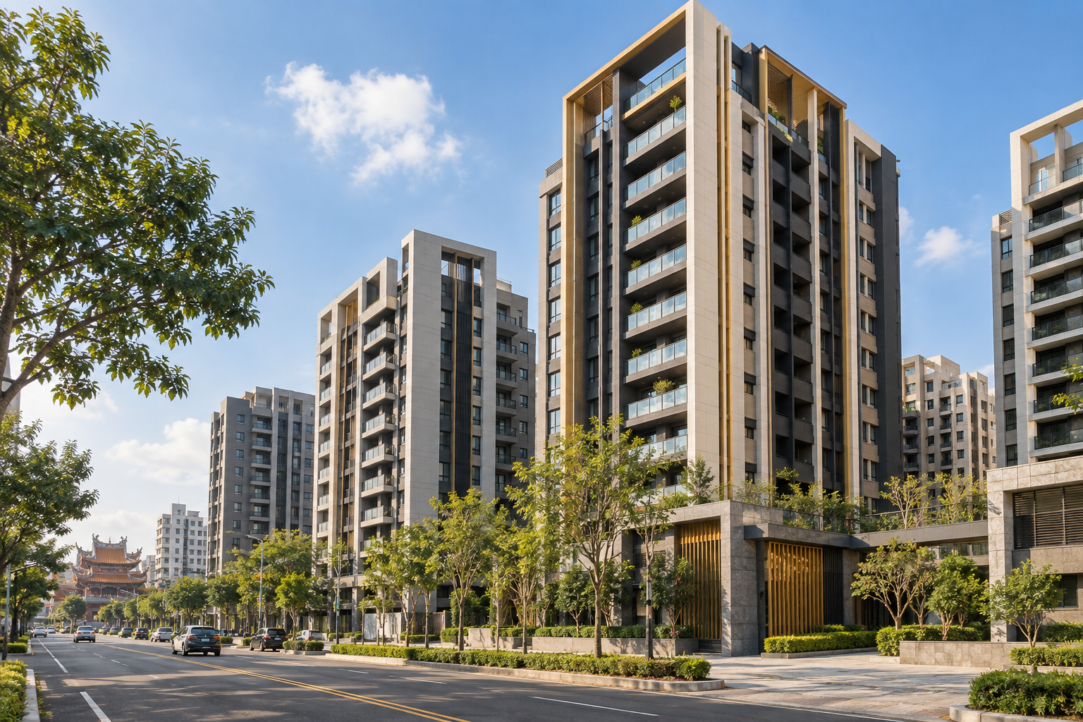 台南住宅建築與周邊環境示意圖